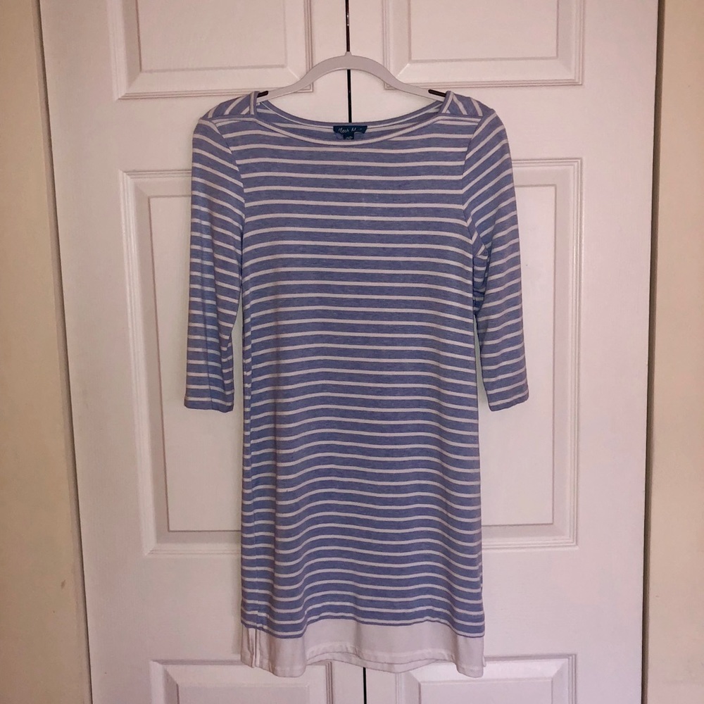 X Small blue and white stripped dress
